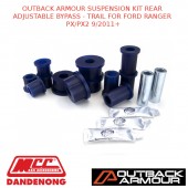 OUTBACK ARMOUR SUSPENSION KIT REAR ADJ BYPASS-TRAIL FITS FORD RANGER PX2 9/11+